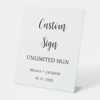 Modern Minimalist Custom sign wedding table sign 