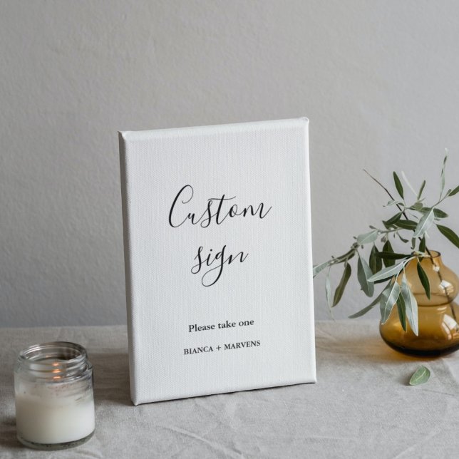 Modern minimalist custom sign wedding table Sign (Creator Uploaded)