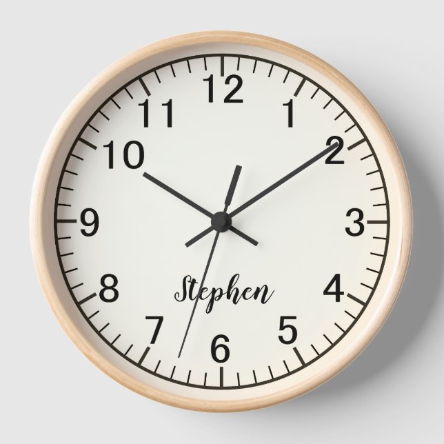 Modern Minimalist Custom Wall Clock (Front)