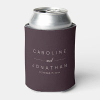 Modern Minimalist Custom Wedding Names Dark Plum