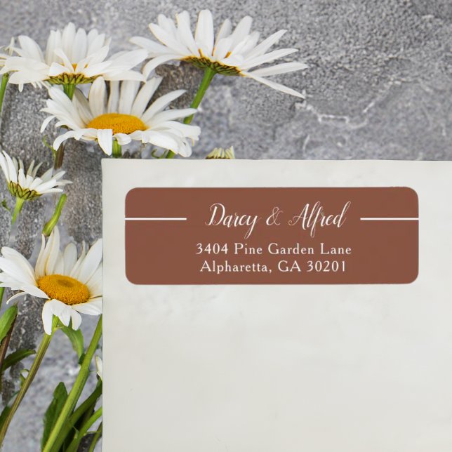 Modern Minimalist Custom Wedding Return Address Label (Creator Uploaded)
