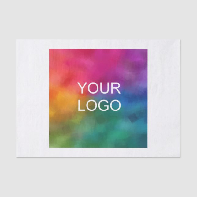 Modern Minimalist Custom Your Logo Here Template Tissue Paper (Front)