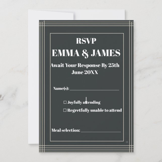 Modern Minimalist Customisable Save The Date  Invitation (Front)