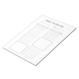 Modern Minimalist Daily To-Do List Notepad