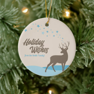 Modern minimalist deer Holiday Ornament non-photo