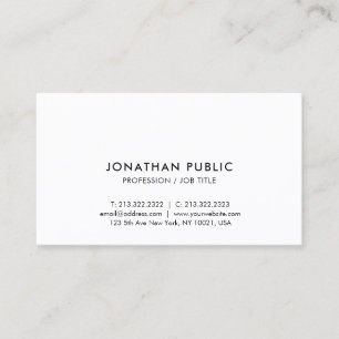 Modern Minimalist Design Elegant Professional Business Card