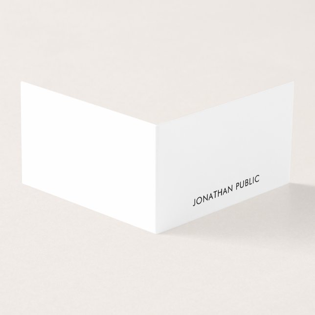 Modern Minimalist Design Elegant Simple Template Business Card (Outside)