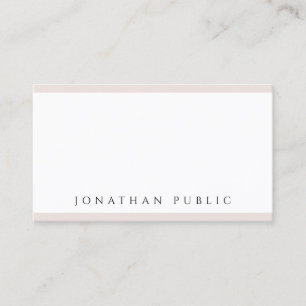 Modern Minimalist Design Professional Cool Plain Business Card