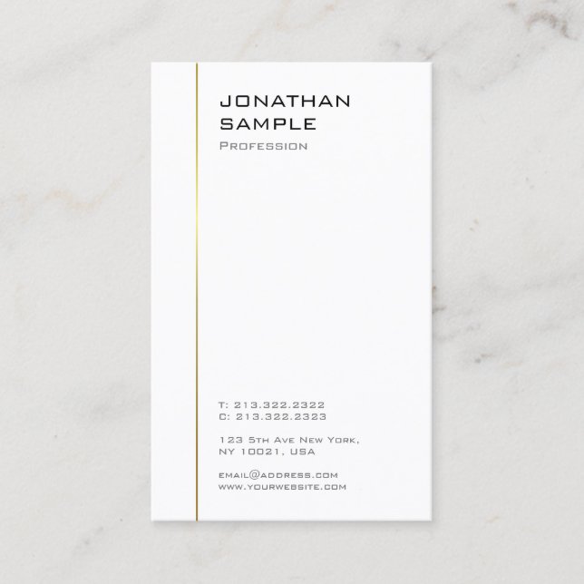 Modern Minimalist Design Professional Template Business Card (Front)