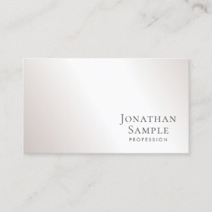 Modern Minimalist Design Silver Look Template Business Card