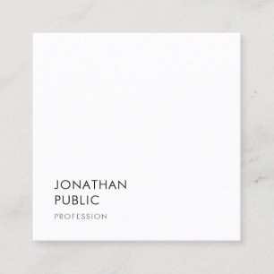 Modern Minimalist Design Template Elegant Trendy Square Business Card