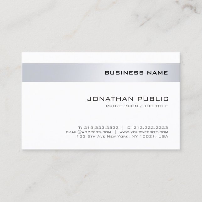 Modern Minimalist Design Trendy Company Elegant Business Card (Front)