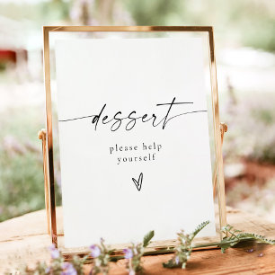 Modern Minimalist Dessert Table Sign