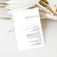 Modern Minimalist Details Enclosure Card