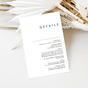 Modern Minimalist Details Enclosure Card