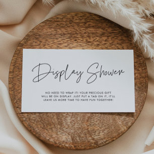 Modern Minimalist Display Shower Card