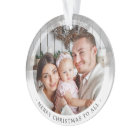 Modern Minimalist Double Sided Two photo Custom