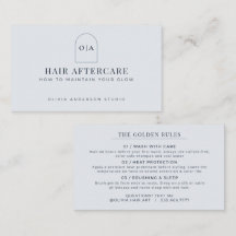 Modern Minimalist Dusty Blue Hair Aftercare