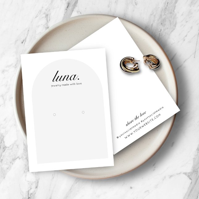 Modern Minimalist Earring Display Card (Creator Uploaded)