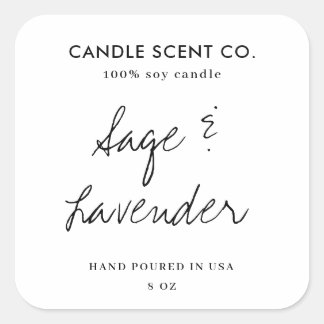 Modern Minimalist Editable Candle Label Template