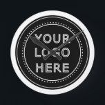 Modern, Minimalist, Elegant and Customisable  Round Clock<br><div class="desc">EVERYONE CAN USE THIS DESIGN.You are free to add,  edit,  or resize the logo,  photo,  text,  and colours as you choose.Many thanks.</div>