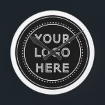 Modern, Minimalist, Elegant and Customisable  Round Clock<br><div class="desc">EVERYONE CAN USE THIS DESIGN.You are free to add,  edit,  or resize the logo,  photo,  text,  and colours as you choose.Many thanks.</div>