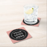 Modern, Minimalist, Elegant and Customisable  Square Paper Coaster<br><div class="desc">EVERYONE CAN USE THIS DESIGN.You are free to add,  edit,  or resize the logo,  photo,  text,  and colours as you choose.Many thanks.</div>