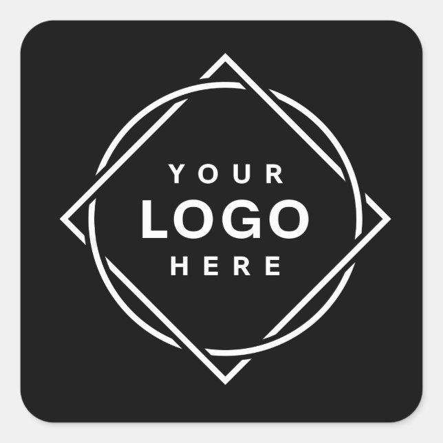 Modern, Minimalist, Elegant and Customisable  Square Sticker (Front)