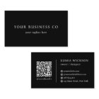 Modern Minimalist Elegant Black And White QR Code