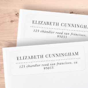 Modern Minimalist Elegant Chic Return Address Label