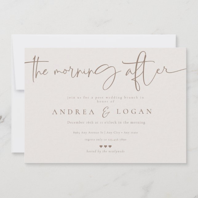 Modern Minimalist Elegant Classic | Wedding Brunch Invitation (Front)