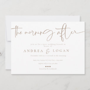 Modern Minimalist Elegant Classic Wedding Brunch Invitation