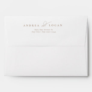 Modern Minimalist Elegant Classic Wedding Envelope