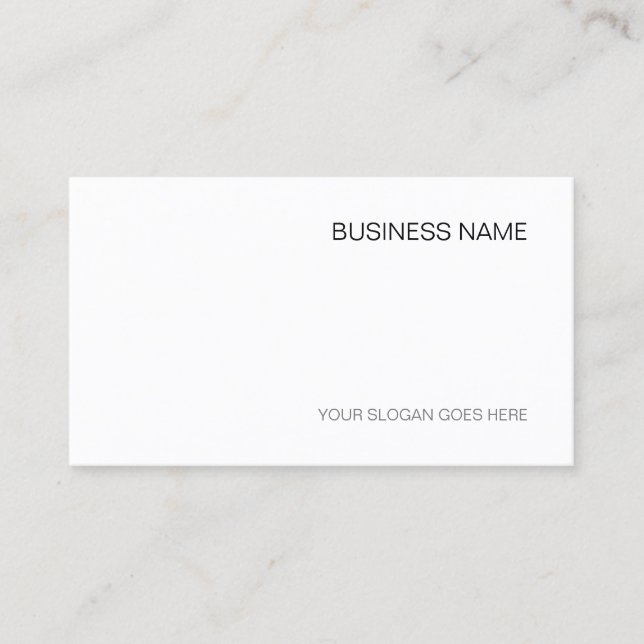 Modern Minimalist Elegant Company Simple Template Business Card (Front)