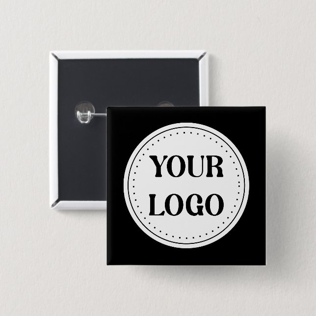 Modern, Minimalist, Elegant & Customisable 15 Cm Square Badge (Front & Back)