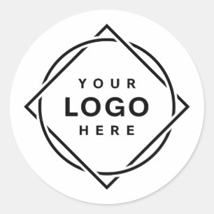 Modern, Minimalist, Elegant & Customisable Classic Round Sticker