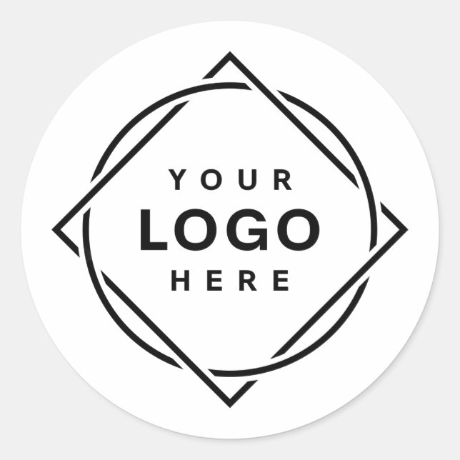 Modern, Minimalist, Elegant & Customisable Classic Round Sticker (Front)