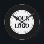 Modern, Minimalist, Elegant & Customisable Round Clock<br><div class="desc">EVERYONE CAN USE THIS DESIGN.You are free to add, edit, or resize the logo, photo, text, and colours as you choose.Many thanks.</div>