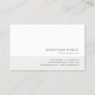 Modern Minimalist Elegant Design Professional Chic Business Card
