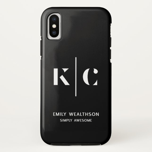  Modern, Minimalist, Elegant & editable Case-Mate iPhone Case (Back)