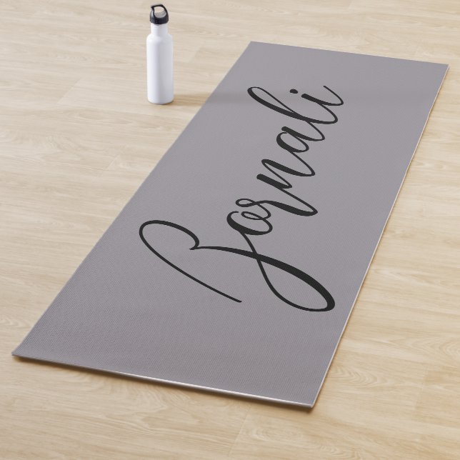  Modern minimalist elegant grey and black  Yoga Mat (In Situ)