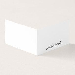 Modern Minimalist Elegant Handwritten Script Clean Business Card