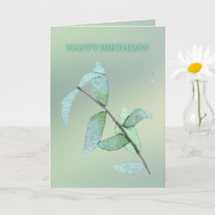 Modern Minimalist  Elegant Happy Birthday Card