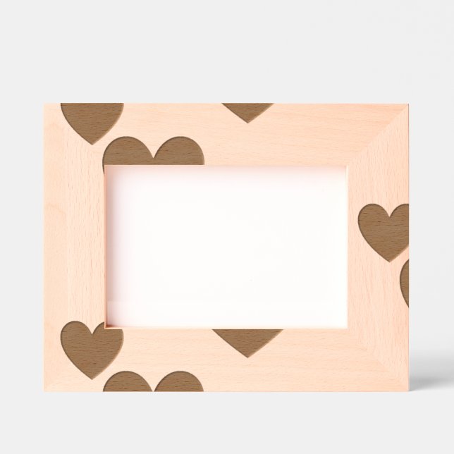Modern Minimalist Elegant Heart Etched Frames (Front)