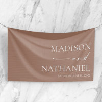 Modern Minimalist Elegant Mocha Mousse Wedding
