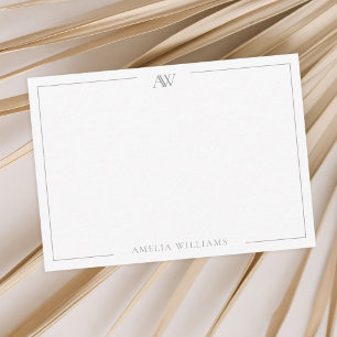 Modern Minimalist Elegant Monogram Card