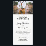 Modern minimalist elegant photo wedding program<br><div class="desc">Modern minimalist elegant photo wedding ceremony program.
You can add your own photo and text to personalise.
This wedding program is part of the Modern elegant photo wedding collection.</div>