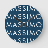 Modern Minimalist Elegant Plain Prussian Blue Name