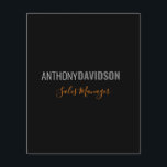 Modern Minimalist Elegant Professional Black Grey Flyer<br><div class="desc">Clean and Simple Modern Professional Design.</div>