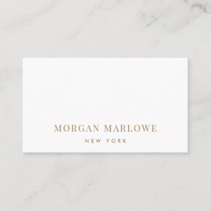 Modern Minimalist Elegant Professional Gold Type Business Card